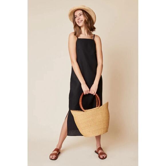 Whimsy + Row Dresses & Skirts - Whimsy + Row Loni Dress in Black Linen Sz M